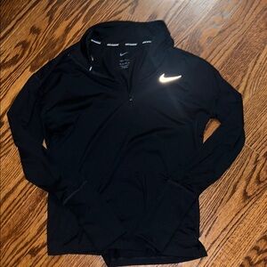 Nike Black Half-Zip Hoodie with Reflective Logo